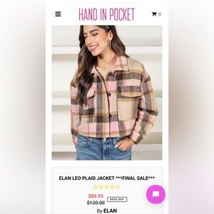 EUC** Elan brand, cropped woman’s jacket. Size Medium. Excellent condition.